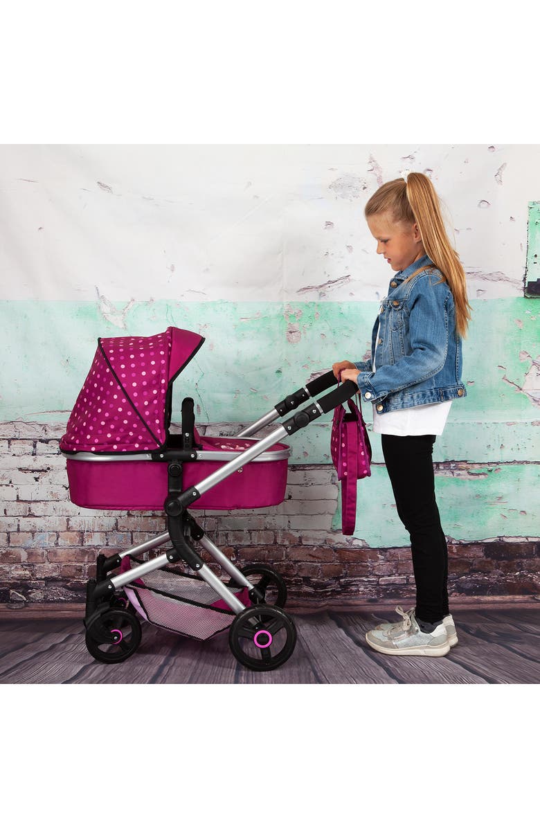 Bayer Design City Doll Pram For Dolls Up to 20 Inches, Alternate, color, Red