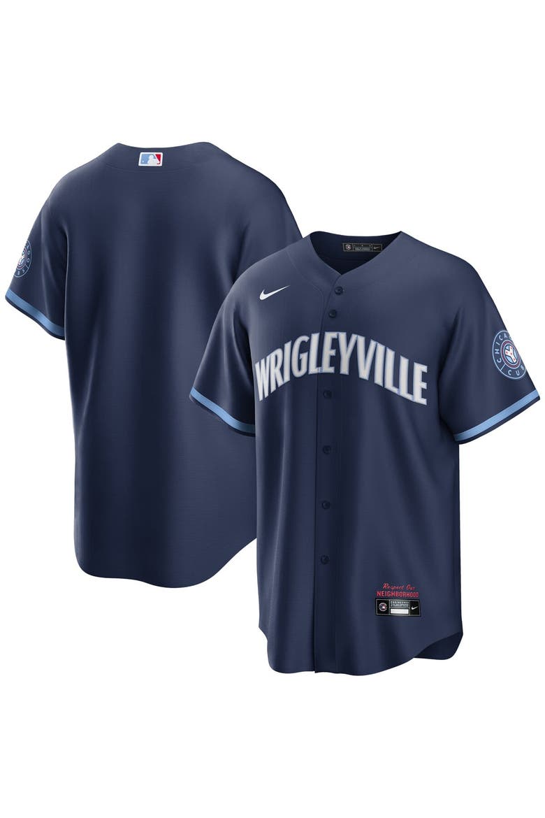 Men's Nike Navy Chicago Cubs City Connect Replica Jersey, Main, color, Navy