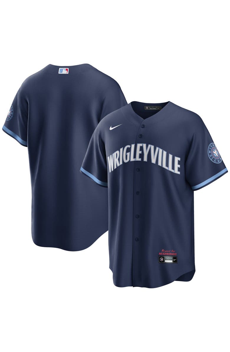 Nike Men's Nike Navy Chicago Cubs City Connect Replica Jersey, Main, color,