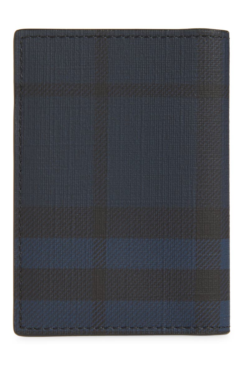 Bateman Check Coated Canvas Bifold Wallet, Alternate, color, NAVY