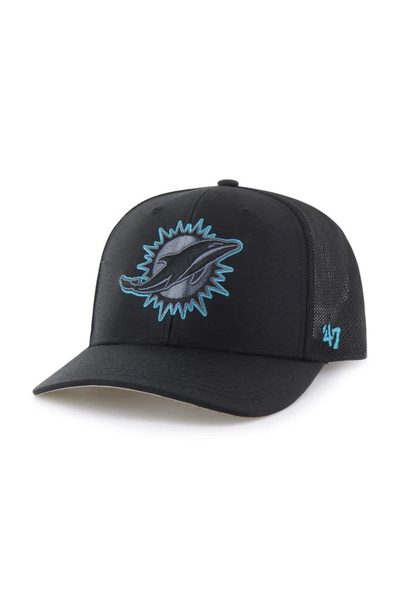 '47 Men's '47 Black Miami Dolphins Blackball Trophy Flex Hat, Main, color, 