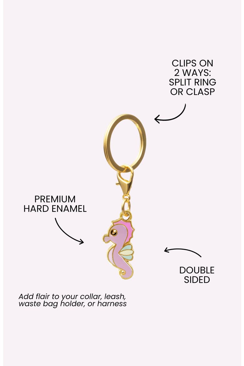 Seahorse Pet Collar Charm, Alternate, color, Seahorse