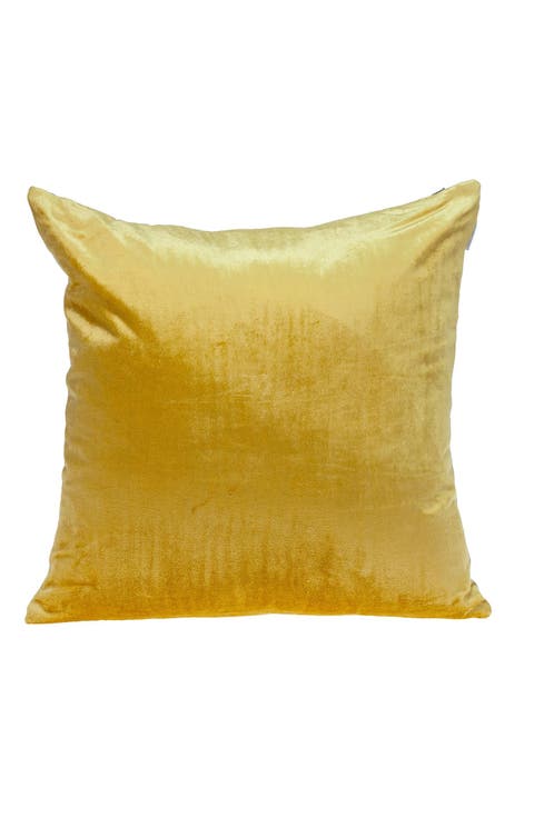 Nerine Transitional Yellow Throw Pillow