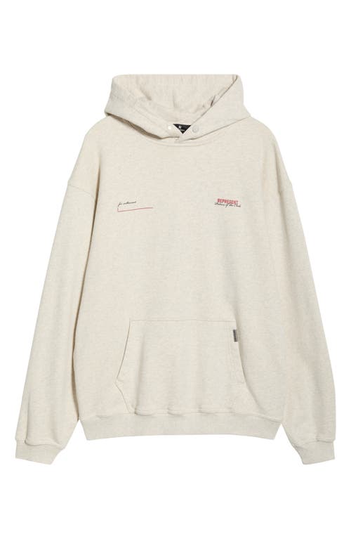 Represent Classic Hoodie With Front Kangaroo Pocket And Adjustable Drawstring In Neutral