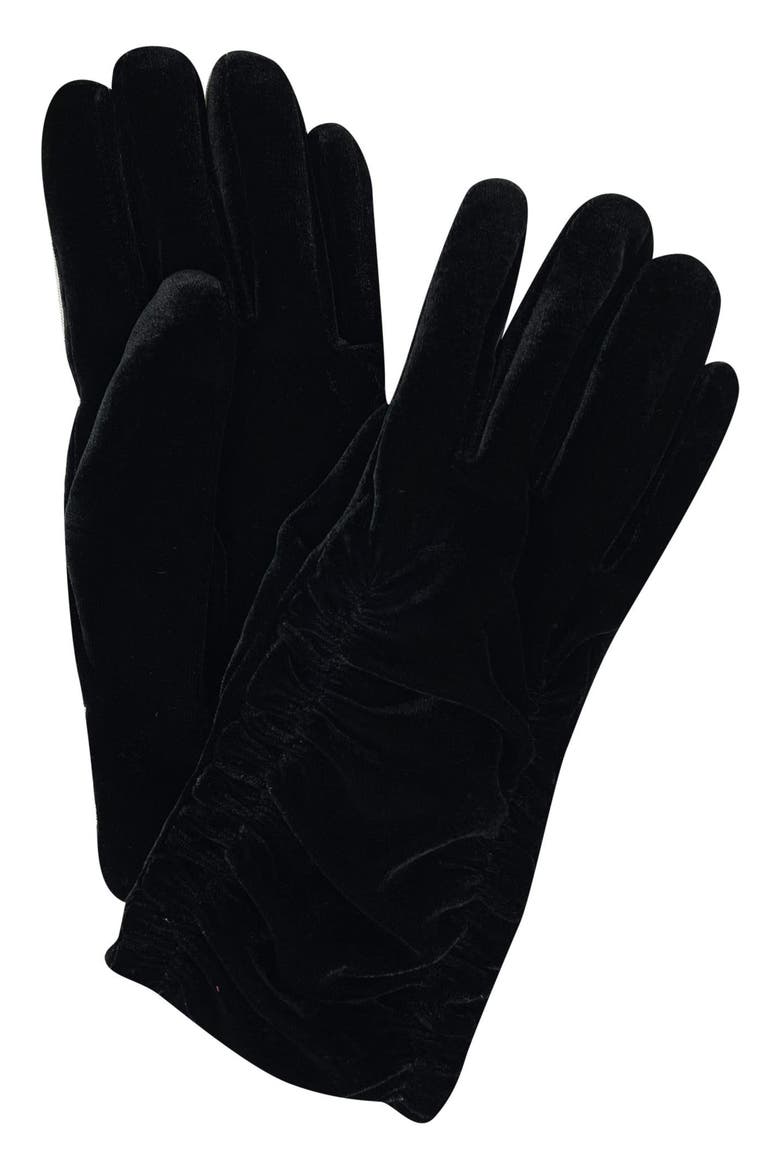 Velvet Gloves, Main, color, BLACK