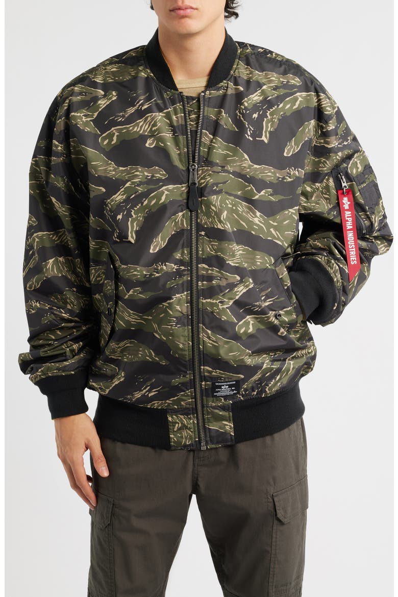 L-2B Oversize Flight Jacket, Alternate, color, TIGER CAMO