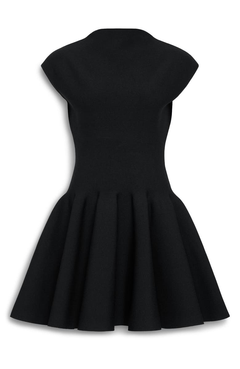 Alaïa Knit Skater Dress, Main, color, Noir Alaia