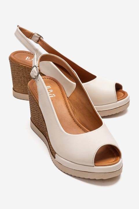 Helina Leather Wedge Sandal