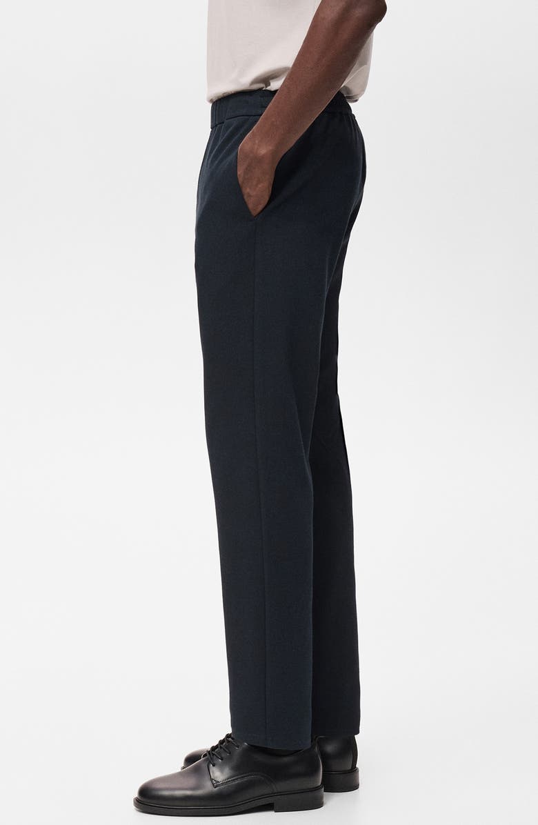 MANGO Technical Structured Joggers, Alternate, color, Navy