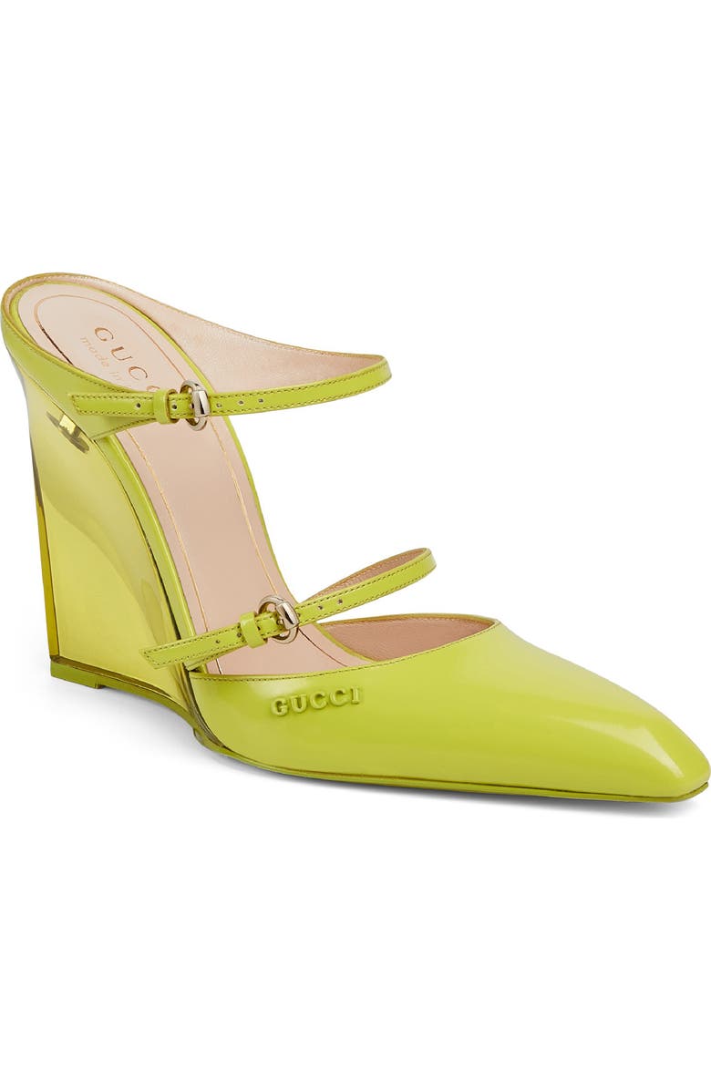 Gucci Christy Pointed Toe Wedge Mule, Main, color,