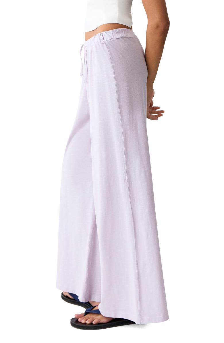 MANGO TEEN Kids' Straight Leg Cotton Jersey Trousers, Alternate, color, Lilac