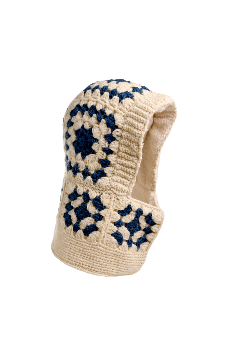 Nirvanna Designs Crochet Patch Hood, Alternate, color, Charcoal