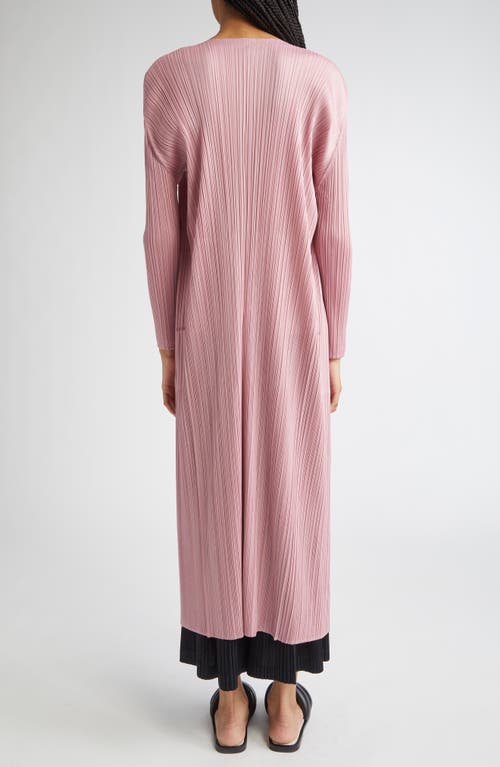 Issey Miyake Pleats Please Monthly Colors September Pleated Coat In Pink
