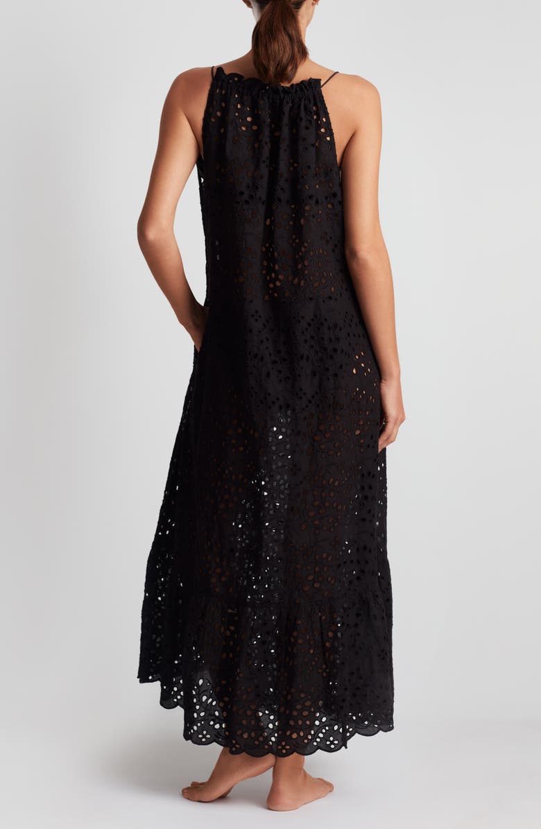 Lauren Ralph Lauren Embroidered Eyelet Cotton Cover-Up Dress, Alternate, color, 