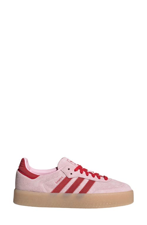 Adidas Originals Adidas Sambae Sneaker In Clear Pink/scarlet/gum 3