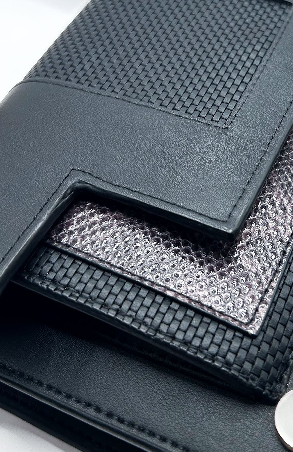 DOIZPE Frihed Cactus Luxe Crossbody and Clutch Bag, Alternate, color, Black