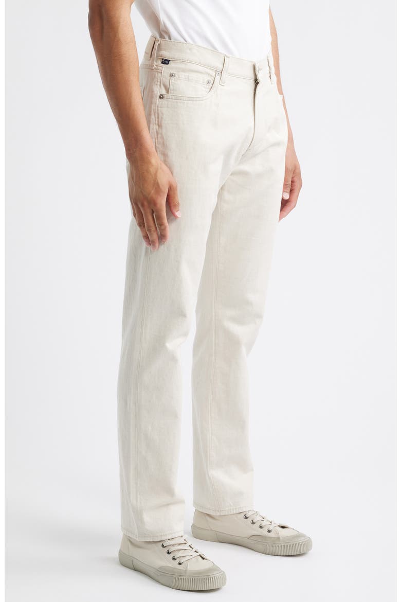 Elijah Relaxed Straight Stretch Linen & Cotton Pants, Alternate, color, NATURAL