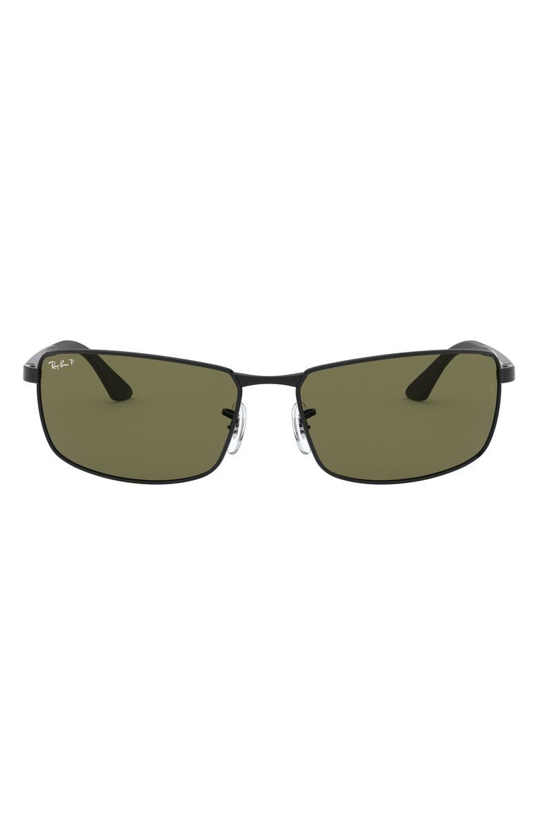 Ray-Ban 64mm Oversize Rectangular Sunglasses, Main, color, 