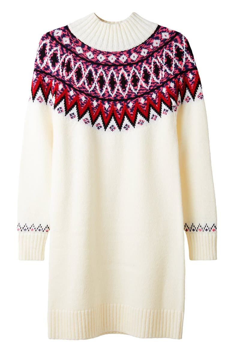Fairisle Sweater Dress, Alternate, color, IVORY FAIRISLE