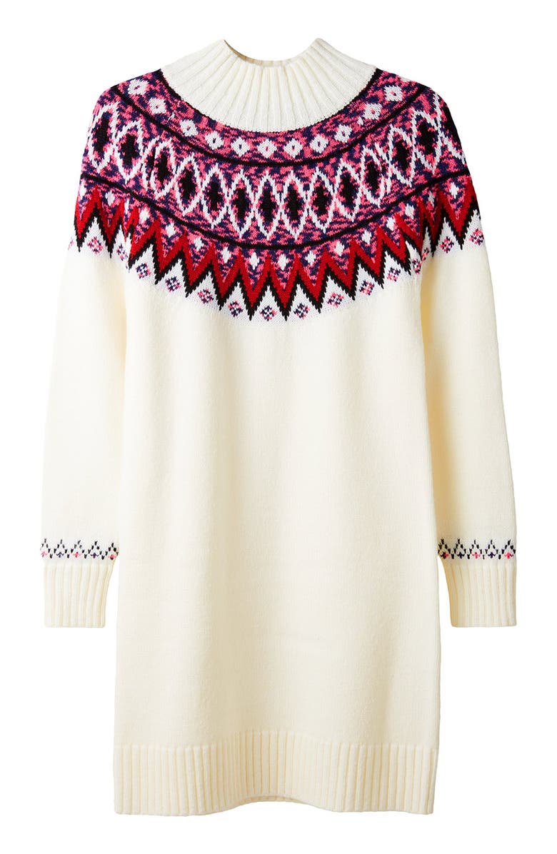 Joe Browns Fairisle Sweater Dress, Alternate, color, Ivory Fairisle