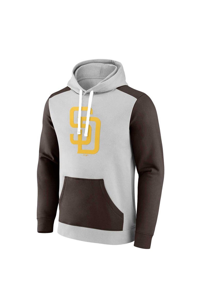 FANATICS Men's Fanatics Branded Gray/Brown San Diego Padres Arctic Pullover Hoodie, Alternate, color, 