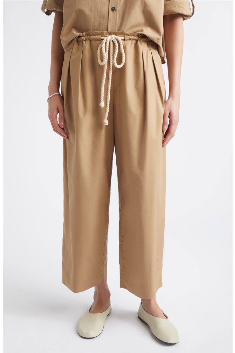 Organic Cotton Balloon Drawstring Pants, Main, color, WALNUT