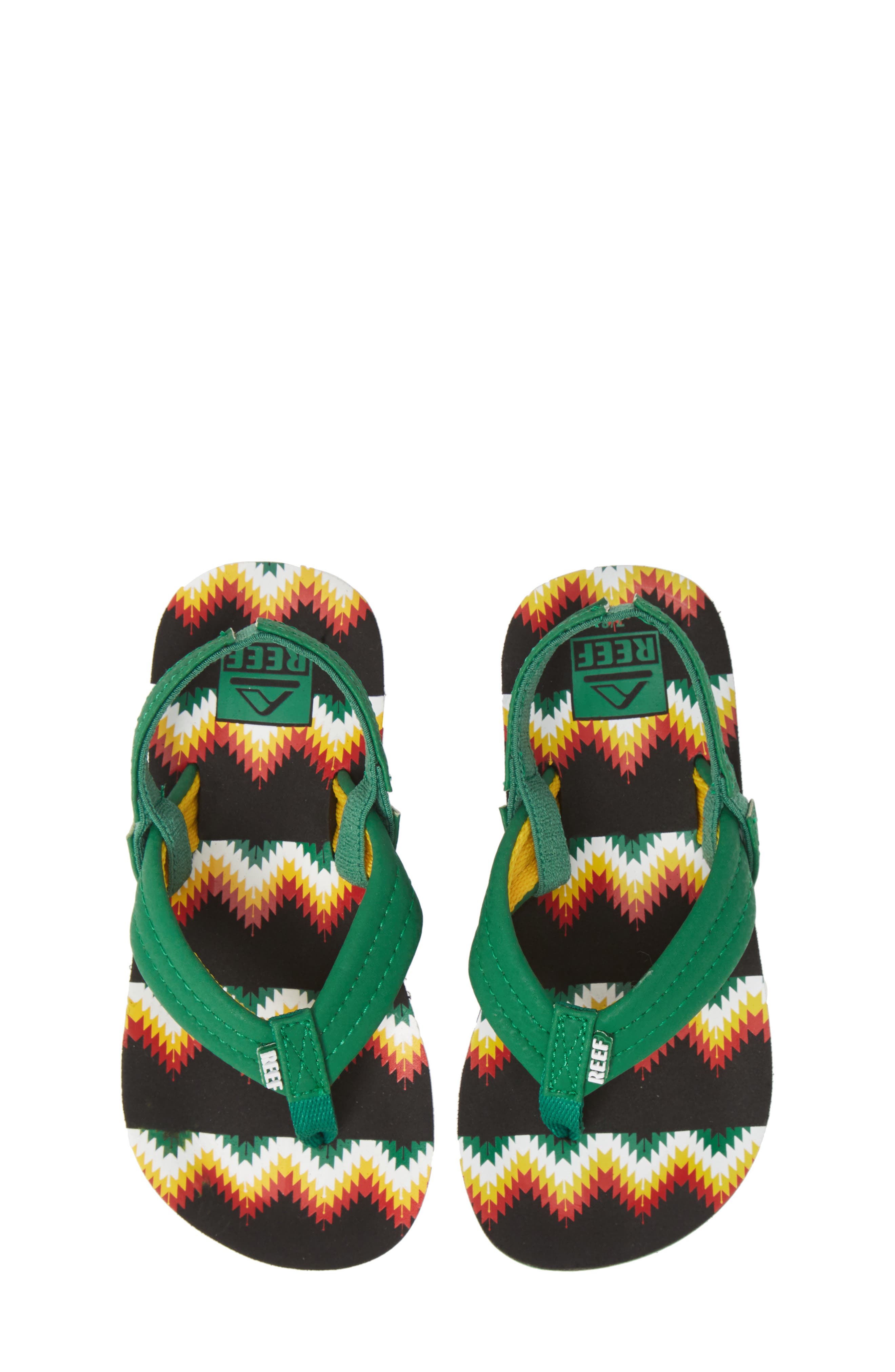 'Little Ahi' Sandal, Main, color, BLACK/ GREEN BLANKET