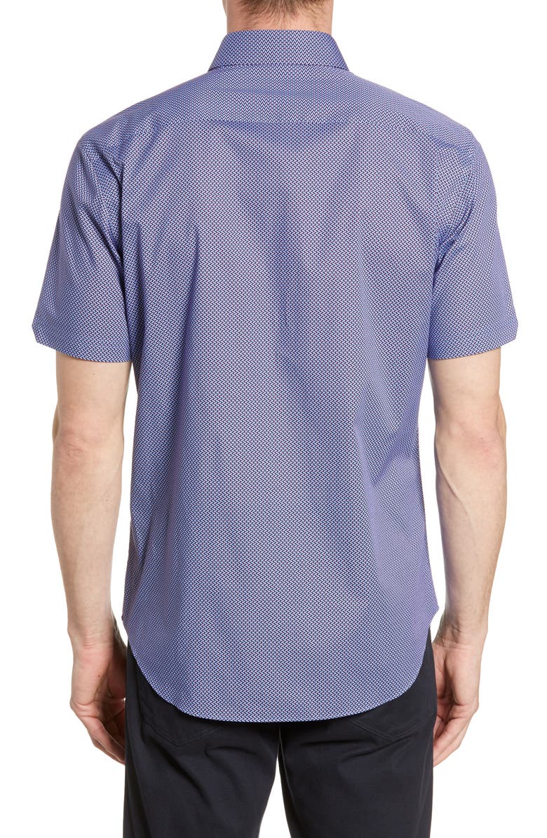 Zachary Prell Jackson Regular Fit Short Sleeve Button-Up Shirt, Alternate, color, 