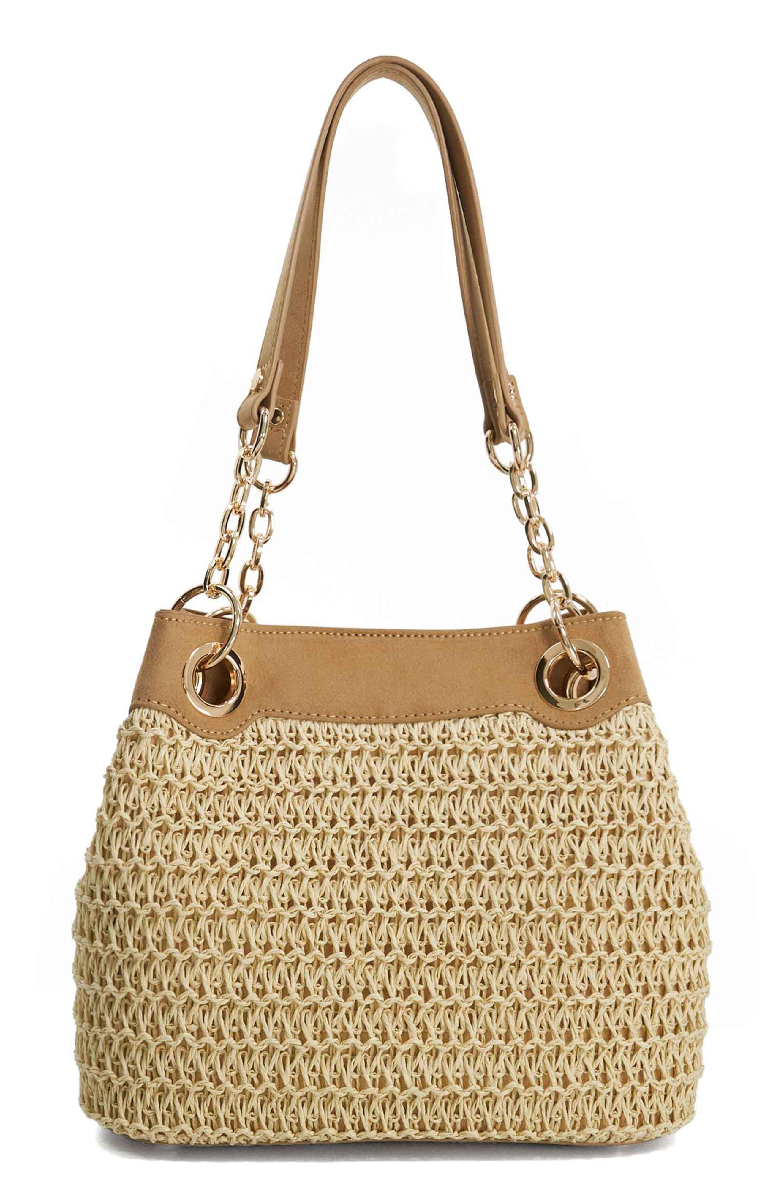 Dune London Damara Raffia Tote, Alternate, color, Natural