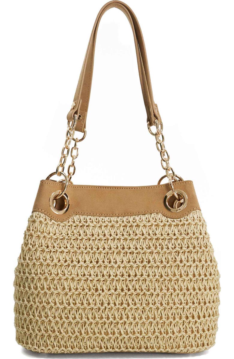 Dune London Damara Raffia Tote, Alternate, color, Natural