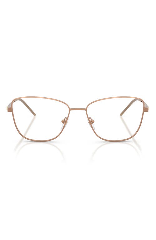 Emporio Armani 53mm Irregular Optical Glasses In Gold