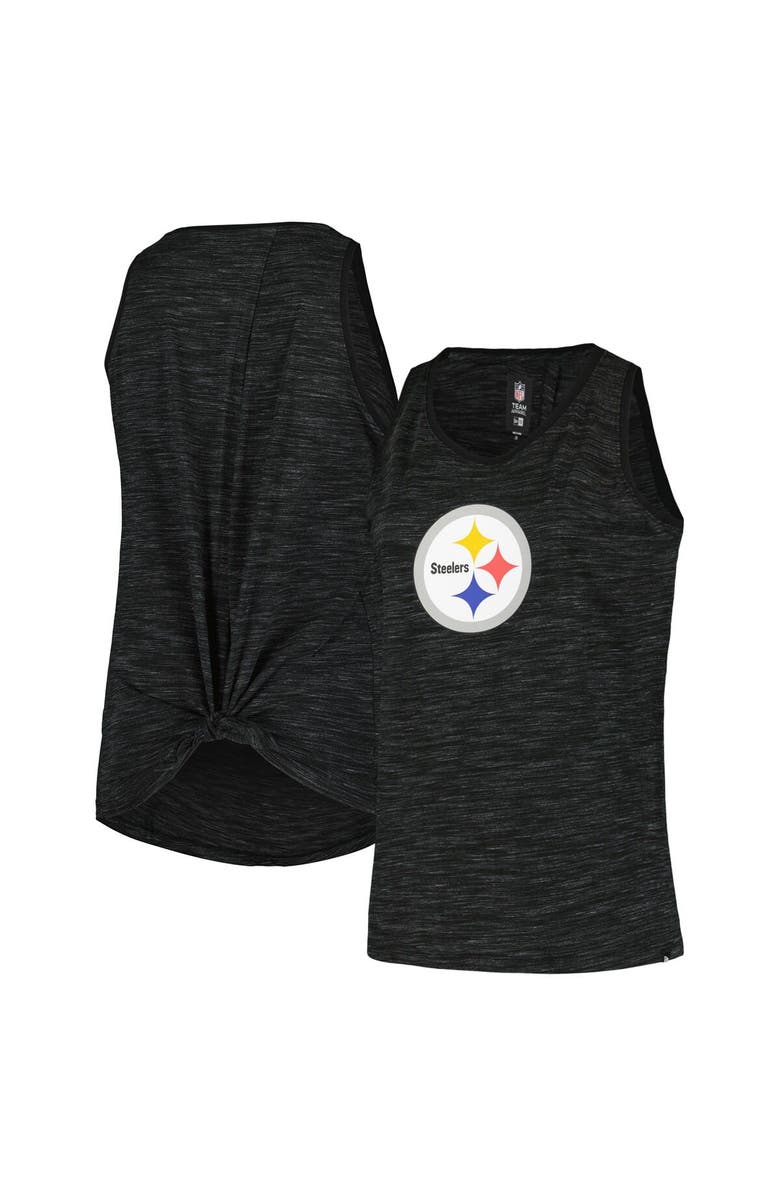 New Era Women's New Era  Black Pittsburgh Steelers Plus Size Space Dye Active Tank Top, Alternate, color, 
