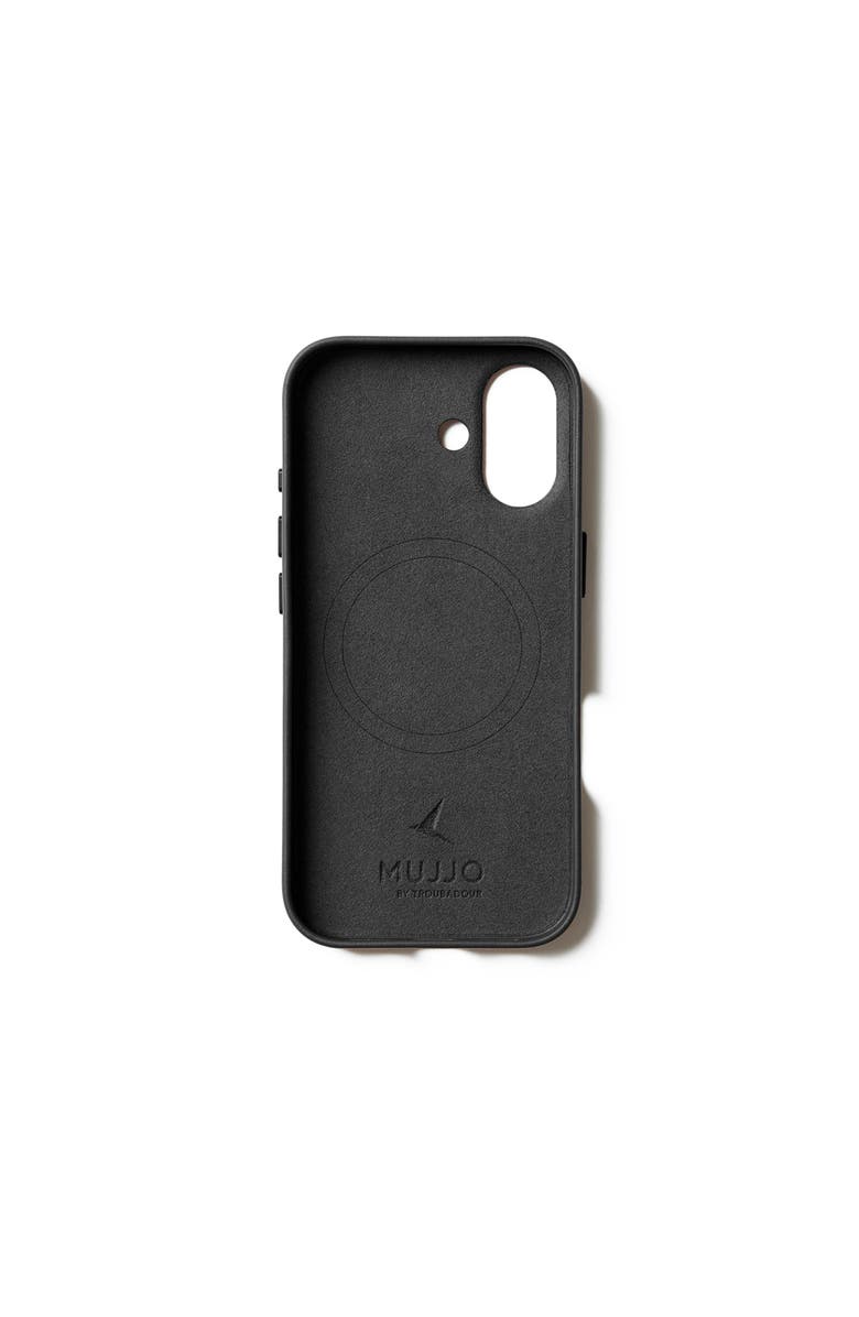 MUJJO Full Leather Case for iPhone 17, Alternate, color, Black