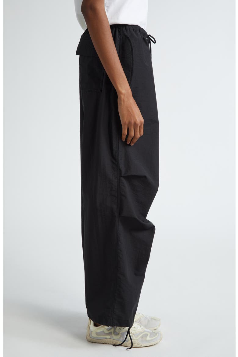 Parla Cotton & Nylon Parachute Pants, Alternate, color, BLACK