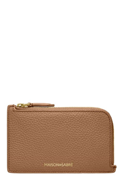 Leather Zip Card Holder