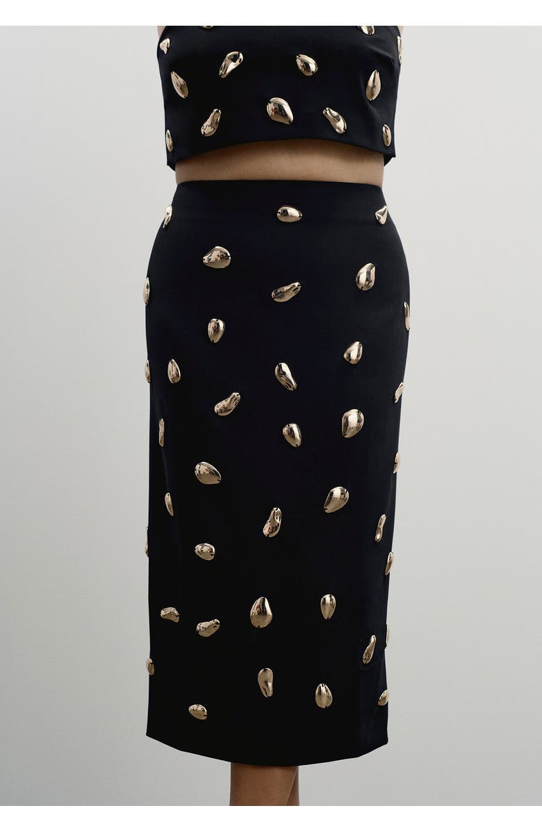 11 Honoré Embellished Column Midi Skirt, Alternate, color, Black Beauty