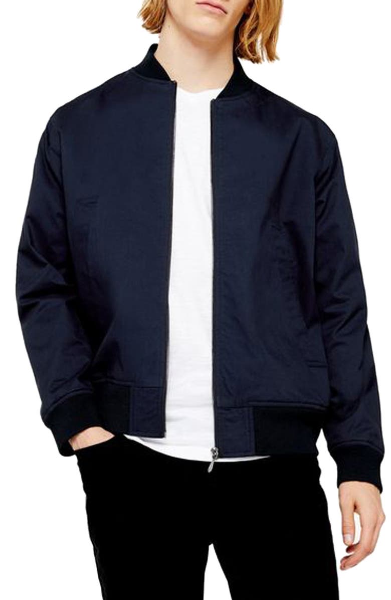 Topman Anthony Bomber Jacket, Main, color,