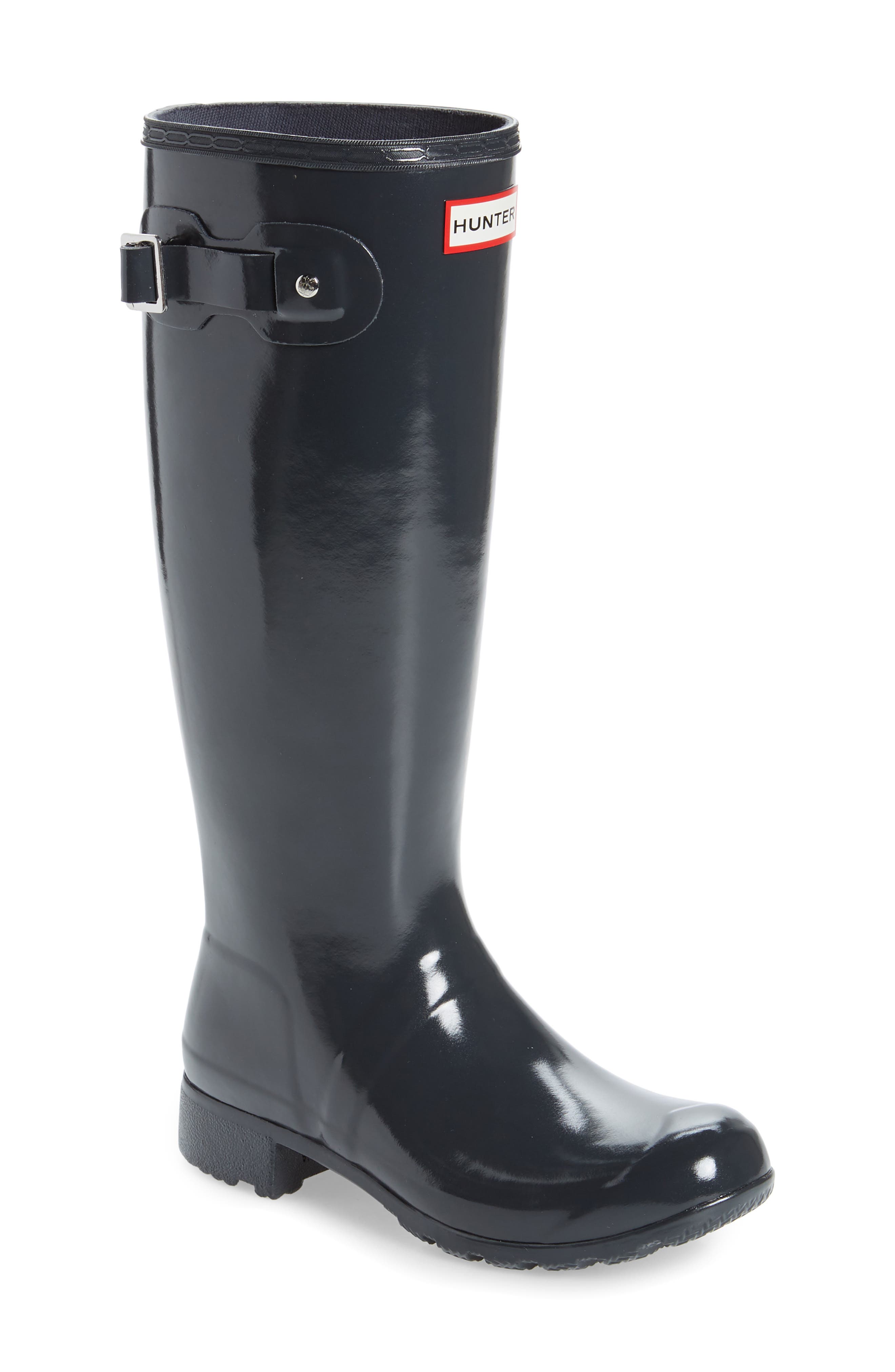 Original Tour Gloss Packable Rain Boot, Main, color, DARK SLATE