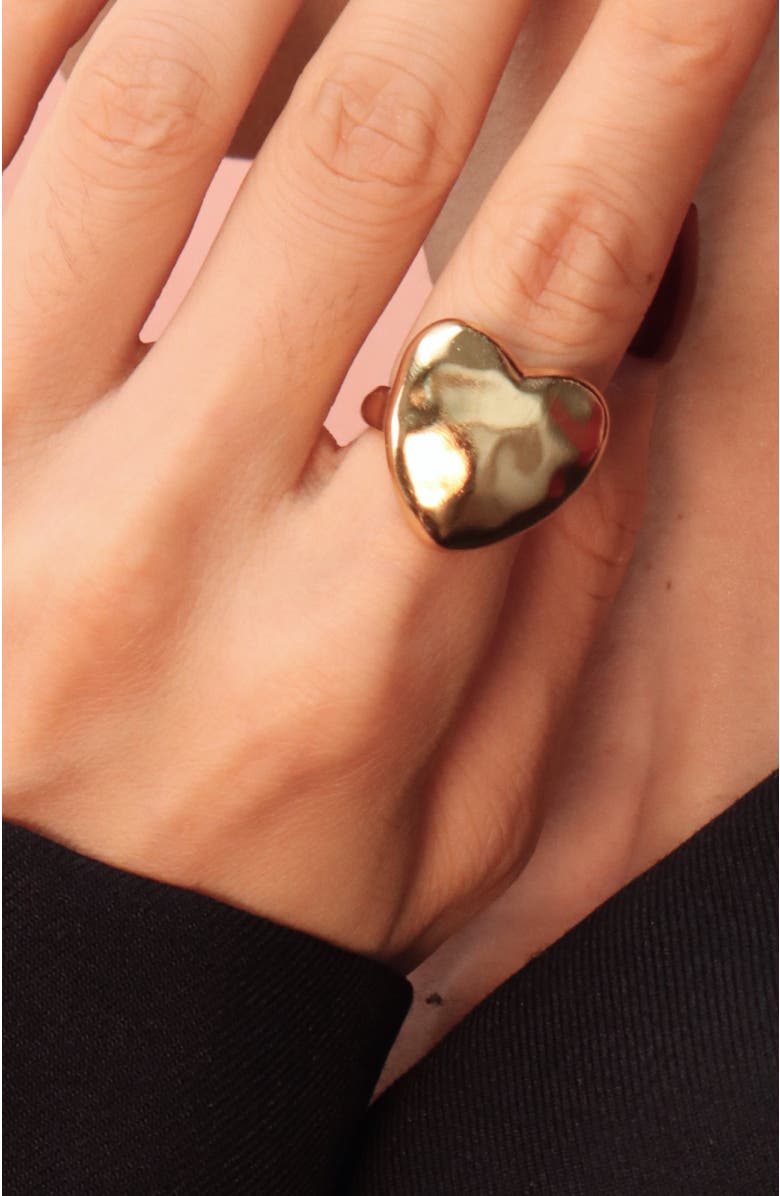 RC RETRO CHIC Heart of Eden Ring, Alternate, color, Gold