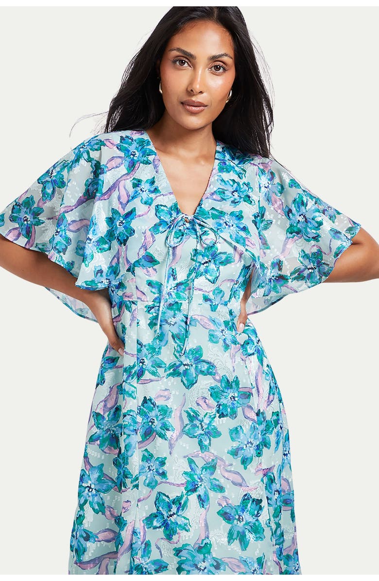 Wallis Petite Floral Midi Dress, Alternate, color, Mint
