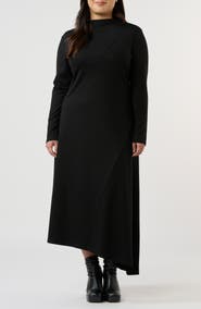 Estelle Abagail Asymmetric Hem Midi Sweater Dress