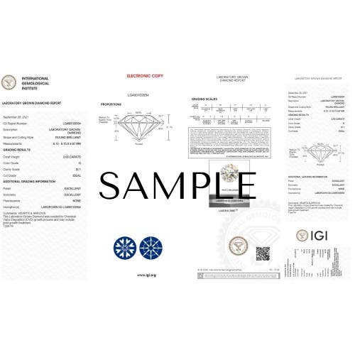 Bliss Diamond Certified 2.50ct Tw Diamond Studs 14k Gold Lab Grown Screw Back In Silver