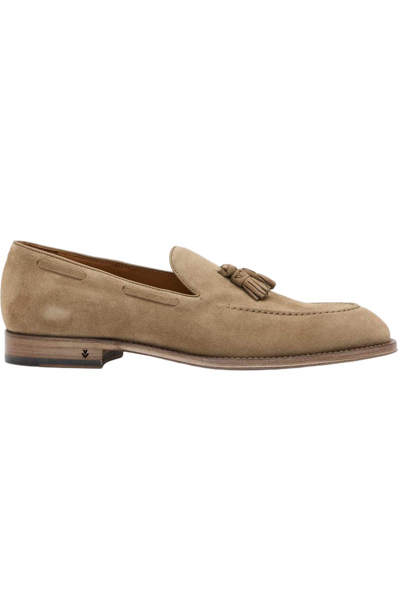 John Varvatos Barrow Leather Tassel Loafer, Alternate, color, Chestnut