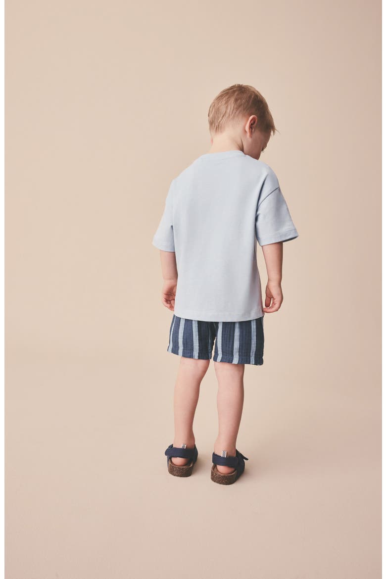 Kids' Stripe Pull-On Shorts, Alternate, color, BLUE