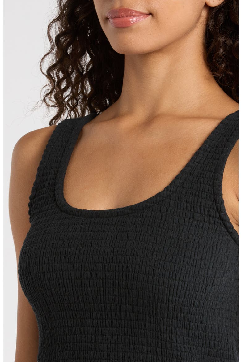Coralina Crop Cotton Rib Tank, Alternate, color, BLACK