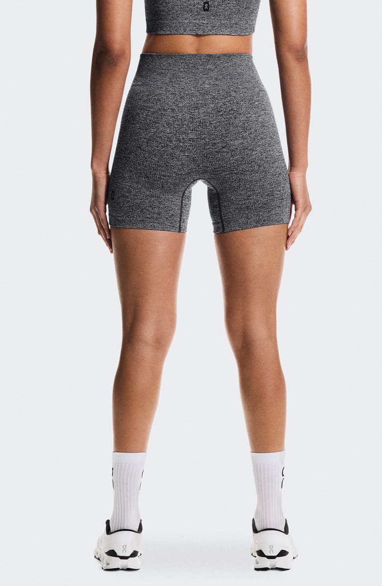 On Studio Knit Bike Shorts, Alternate, color, Graphite Heather
