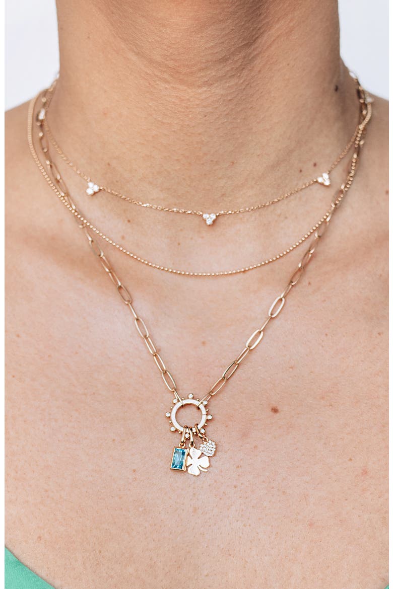 Love Letter Pavé Diamond Heart Charm, Alternate, color, GOLD