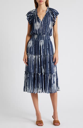 Rails Amellia Print Tiered Midi Dress
