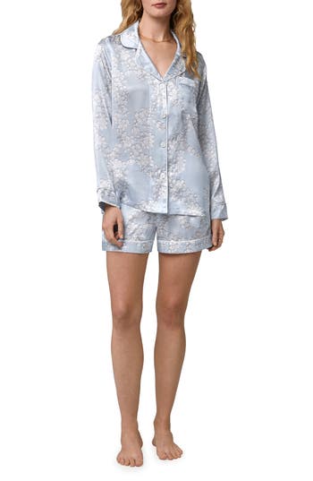 Bedhead Pajamas Floral Print Silk Short Pajamas