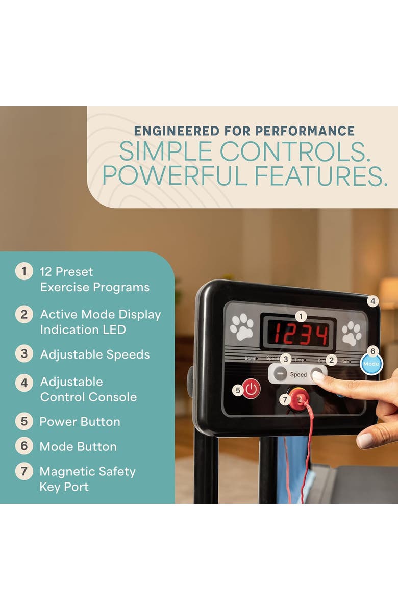 Lifepro PawRunner Dog Treadmill Indoor Dog Running Machine for Small & Medium Dogs, Alternate, color, Blue